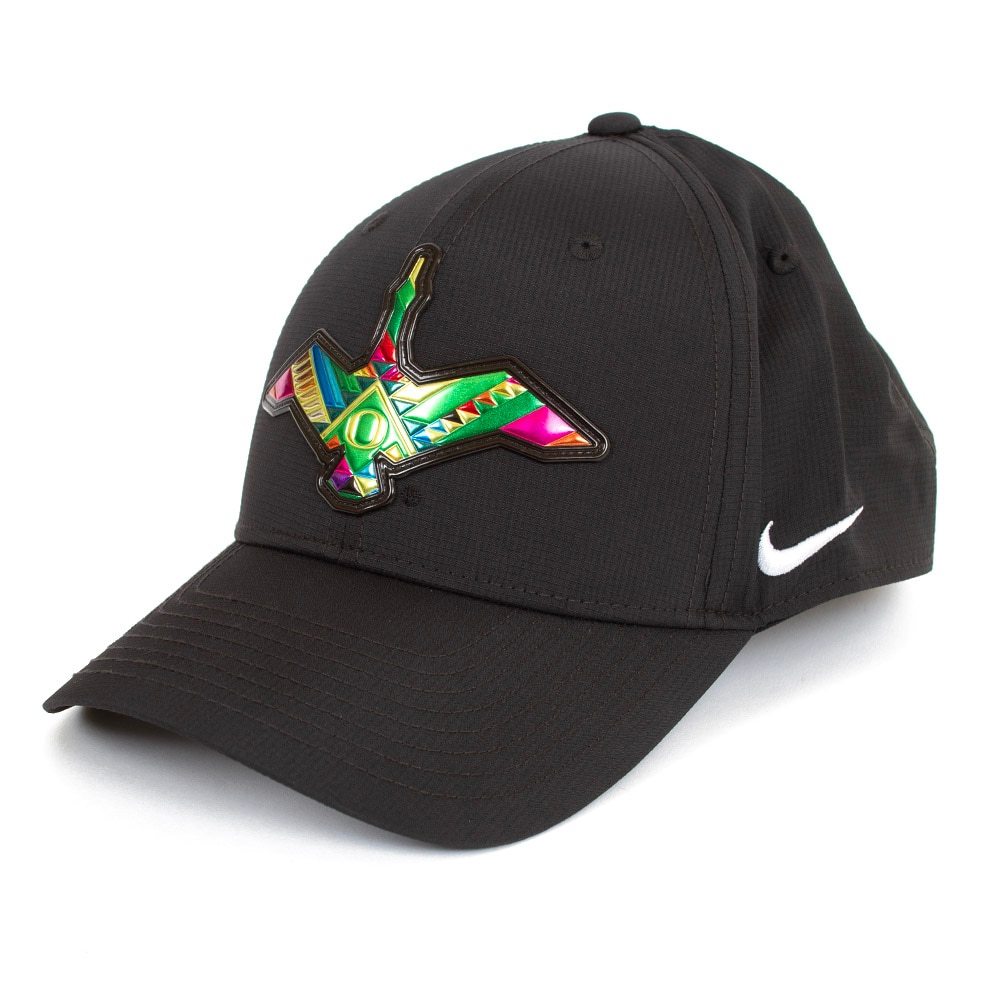 Classic Oregon O, Nike, Black, Curved Bill, Performance/Dri-FIT, Accessories, Unisex, Ripstop, Structured, Be Oregon, Multi-color, Adjustable, Hat, 916419